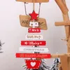 Kerstversiering 1Pc Houten Boom Hanger Vrolijk Thuis Party Deur Muur Kamer Winter Ornamenten Jaar 2024 Navidad