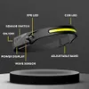 Induction Headlamp COB LED Head Lamp with Built-in Battery Flashlight USB Rechargeable Head Lamp 5 Lighting Modes Head Light 240124