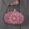 Borsa da pranzo da donna Borsa da sera di lusso con abito da banchetto con diamanti intarsiati di girasole alla moda 240129