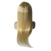 Brazilian Virgin Human Hair Blonde Color #613 180% Density Silky Straight 24 inches Long Hair Full Lace Wig for White Woman