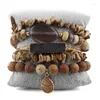 Strand RH Fashion Böhmen smyckedesigner Gemstone pärlstav armband set druzy charm 6 st stack armband set för kvinnor gåva