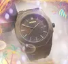 Relojes con batería de cuarzo y cerámica con fecha automática para hombre, correa de caucho de acero inoxidable de 42 mm, reloj de natación, ocio, cierre original, reloj de pulsera analógico informal para regalos