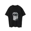 T-shirt da uomo Arnodefrance Illustrazione YE Doll Graffiti Manica corta Marchio di moda americano ADF T-shirt lavata vecchia