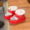 Zimowe buty dziewczynki buty dla niemowląt butę maluchów miękki dół ciepły plusz