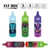 Original ELF BOX RGB 14000 bouffées jetables 10 saveurs E cigarettes rechargeables 600mAh batterie 20ml 0% 2% 3% 5% lumière inférieure RVB colorée