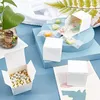 30 Mini-Geschenkboxen aus weißem Papier mit Deckel, Seifenkiste, faltbare Pappohrringe, kleine Schmuck-Geschenkbox 240205