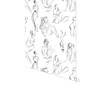 壁紙の皮をむいてスティック壁紙抽象女性アート明るい灰色の花の葉の取り外し可能なコンタクトペーパーホームバスルームの装飾