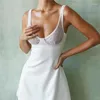 Vestidos casuales mujeres moda vestido sexy verano honda sin mangas bodycon femenino bajo encaje gasa básica