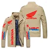 Hoodies dos homens 2024 Jaqueta de motocicleta Homens Honda Red Wing HRC Logo Impresso Windbreaker Moda Trendy Bomber Roupas Casaco