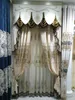 Curtain Italy Luxus-Vorhänge für Wohnzimmer, Aprikosen-Perlengrau, 1 Meter breites Fenster