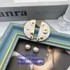 Stud Earrings Symmetrical Pendant Oil Painting Glass Pearl Charm Semicircle Brincos Enamel Jewelry