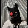 Capes à vélo Masques P Big Cat Oreilles Broderie Cap Clava avec Fl Face Er Ski Mask Rouge Clown Bons de nez Bonnet Bonnet Drop Dh1xm