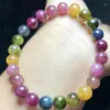 Filo di tormalina naturale braccialetto cristallo Reiki pietra preziosa gioielli di moda Fengshui regalo di guarigione per le donne 1 pz