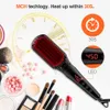 MiroPure Hair Straightener Brush, Ionic Anti-Scald Straightening Comb, Portable Frizz-Free Silky Electric Straightening Brush, Dual Voltage