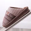 Plus Size 48 49 Waterproof Men Down Slippers Winter Indoor Fur Shoes Male Rubber Anti-Odor Mans Flurry Slides Floor Slippers Man 240118