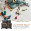 Boîte au trésor de pirate transparente avec serrure et clé pour fête d'enfants