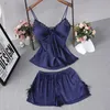 Sexy Summer Womens 2PC Robe Bath Gown Strap Top Pants Pajamas Sets Sleepwear Lady Home Wear Nightgown Suit Sleepshirts M-XXL 240126