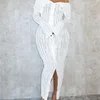 Ethnic Clothing African Dresses For Women Arrival Elegant Boat Neck Sexy Long Sleeve Tight Maxi Dress Robe Nigeria Turkey Africa Clothes