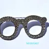 Broscher klassiska smycken strassglasögon för kvinnor guldfärg vintage corsage stift damer fest gåvor rockar ornament