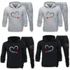 Paar-Trainingsanzug „Im With Her“-Aufdruck, Liebhaber-Hoodie und Hose, 2-teilige Kleidung, Herren-Sweatshirts, Damen-Hoodies, Liebhaber-Fleece-Anzüge