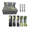 GLO Extracts Glass Carts Atomizer Ceramic Coil Cartridges 0.8ml 1.0ml Empty 510 Thread Thick Oil Cartridge with packaging 300pcs