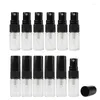 Lagringsflaskor 50 st 2 ml 3 ml 5 ml 10 ml tomt glas sprayflaska prov injektionsflaskor bärbar mini parfym atomizer påfyllningsbar resa