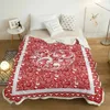 Одеяла ко Дню Святого Валентина, кашемировое одеяло в стиле ретро, зимнее теплое мягкое одеяло для кровати, дивана, шерстяное покрывало