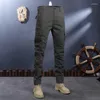 Herenbroek 2024 Groen Grote Zak Outdoor Bergbroek Stretch Tapered Casual Slim Fit Trendy Cargo 28-38