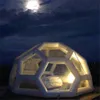 Anpassad uppblåsbar fotbollsform Camping Bubble Clearance Dome Luxury Hotel Beach House Room Balloon med gratis pump av fartyg till USA