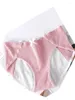 Women's Panties Cotton Striped Ladies Underwear Breathable Sexy Mid Waist Briefs Physiological Period Leak Proof Menstrual