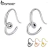 Stud Earrings Bamoer Authentic 925 Sterling Silver Simple Heart Women Ear Studs Tiny Model For Girl Fine Jewelry