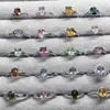 Cluster Rings 3rings 5rings AKAC Approx5 7mm Natural Tourmaline Adjustable Women Ring Wholesale Send Randomly