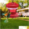 Décorations de jardin Cadeaux Hummingbird Mangeoire à oiseaux avec douves de fourmis et garde d'abeilles pour petits oiseaux 230715 Drop Delivery Home Dhw9V