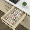 4-Tier Drawer Spice Organizer Expandable Acrylic Spice Rack Tray Seasoning Bottle Storage Rack Kitchen Pantry Organization Shelf 240122