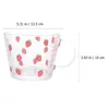 Verres à vin Tasse à mesurer en verre fraise 350 ml/12 oz – Poignée trempée parfaite pour les mesures précises du jus de lait, du cappuccino