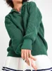 Maglioni da donna MiuKoMiYa Verde Donna Inverno 2024 con cerniera Pullover in maglia Maglieria allentata Maglione Oversize