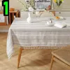 Table Cloth Flower Embroidered Tablecloth Chinese Waterproof Mat Tea DLF867