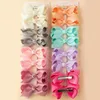 Hair Accessories 16Pcs/Lot Solid Color Ribbon Bows Baby Clips Small Colorful Bowknot Hairpin Barrettes Girls Headwear Kids