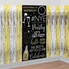 Party Decoration 2Pack Metallic Fringe Tinsel Gardiner 2024 Happy Year God julafton Bakgrundsdekorationer för hemprydnader