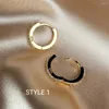 Hoop Earrings 1Pair Stainless Steel Minimal Crystal Zirconia Small Huggie Thin Cartilage Helix Tragus Piercing Jewelry