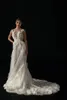 Custom Size High End Fashion Designer A Line Wedding Dresses 3D Flored Applique Sweetheart Strap Shoulder Bridal Gowns Sweep Train Robe Vestido De Noiva