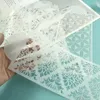 Party Supplies Fondant Wave Lace Cake Stencils prägling Cookie Bakning Målning Spray Hollow Mall for Wedding Decor