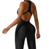 Aktiv uppsättningar Fashion Gym Romper Backless Set Fitness Bodysuit Siamese Sportwear Women Jumpsuit Soft Bekväm med ett stycke Play-dräkt Yoga kostym