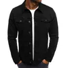 Men's Jackets Denim In Europe And America Casual Solid Color Cardigan Button Up Workwear For Men