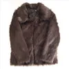 Manteau de fourrure et d'herbe de styliste pour automne et hiver, chaud, à la mode, décontracté, ample, en cuir, vêtements pour hommes, D4SI