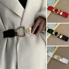 Belts Lady Dress Waist Strap Anti-slip Alloy Buckle Anti-break Solid Color Band Clothes Matching