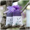 Sachet Bags Purple Cotton Organza Lavender Bag Diy Dried Flower Sweet Bursa Wardrobe Modproof Gift Fragrance Wholesale Dbc Bh3106 Dr Dhlsj