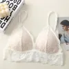 BRAS LACE BRA KVINNER BRALETTE LITT CHEST PUSH UPP Sömlös transparent sexig underkläder Franska underkläder rygglösa brassiere