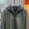 헤이닝 모피 디자이너 겨울 오리지널 생태 통합 남성 코트 코트 후드 가죽 자켓과 진짜 ROM6