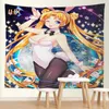 Tapestries Japanese Anime Cute Girl Tapestry Wall Hanging Kawaii Room Decor College Bedroom Large Fabric Aesthetic Decoration